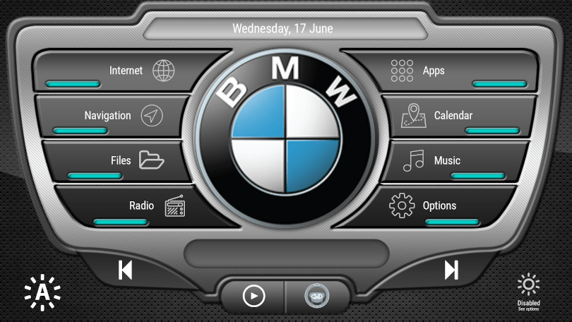 BMW logo on CarWebGuru Android Headunit