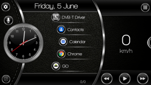 Car Launcher Pro for Android Headunit Black and Chrome