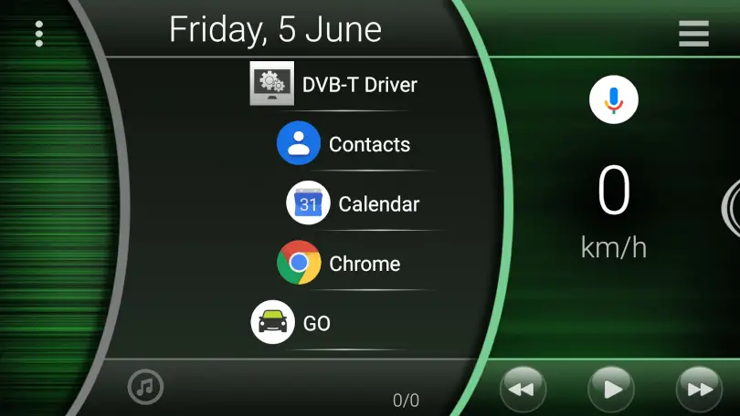 Car Launcher Pro for android Headunit Green Steel All Icons