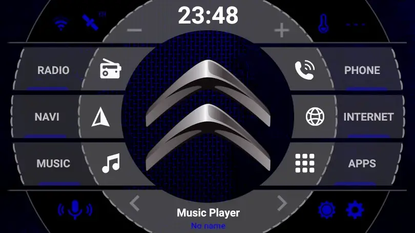 Citroen logo on android Headunit - blue