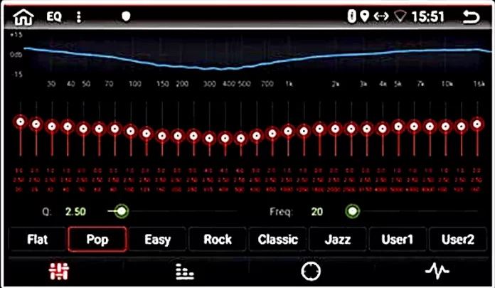 Graphic EQ for DSP on Android Headunit