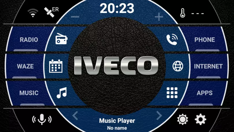 Iveco logo on android head unit launcher