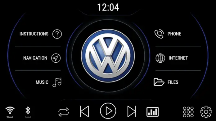 VW logo on Android Headunit screen