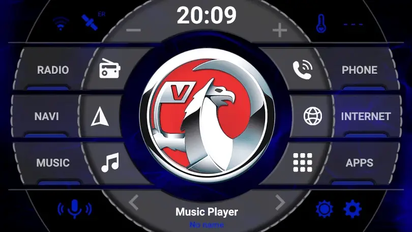 Vauxhall logo on an android headunit