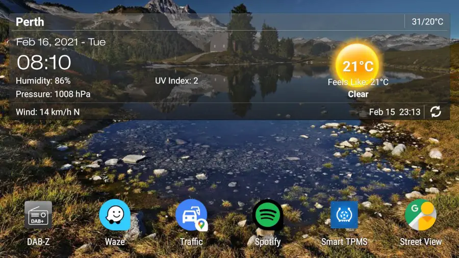 Desktop wallpaper and widgets for android headunit