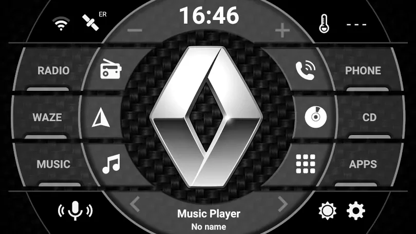 Android head unit with Renault logo