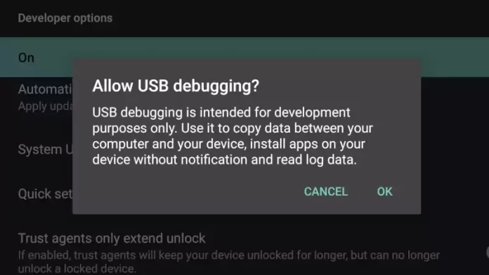 USB debugging mode on Android Headunit