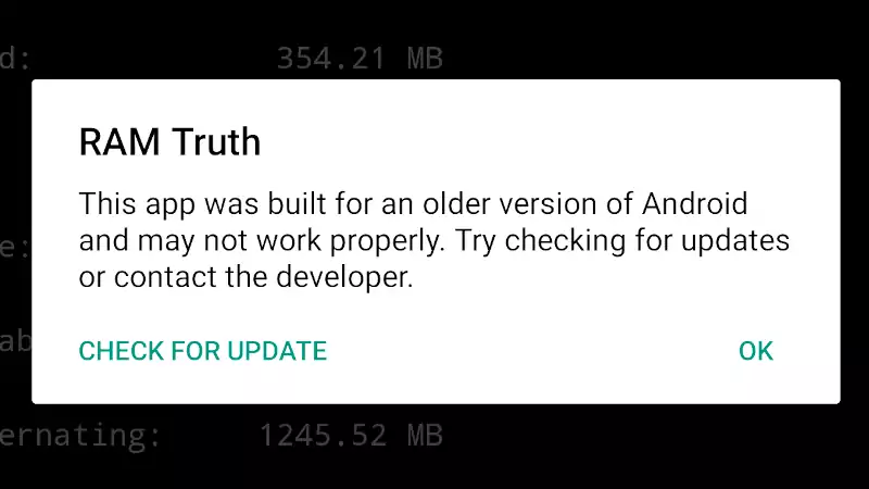 RAM truth app error fix